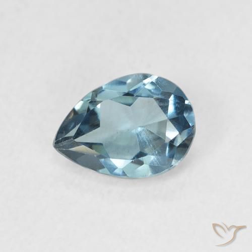 0.92ct Натуральный Лондон-Блю Топаз, Форма груши, Чистота VS