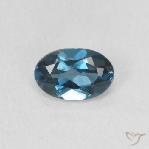 0.52ct Натуральный Лондон-Блю Топаз, Овал, Чистота VVS