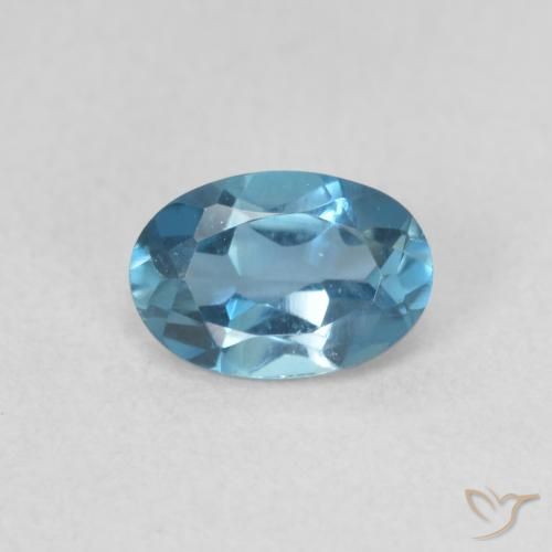 0.59ct Натуральный Лондон-Блю Топаз, Овал, Чистота VVS