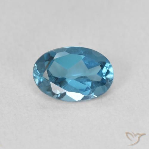 0.53ct Натуральный Лондон-Блю Топаз, Овал, Чистота VVS