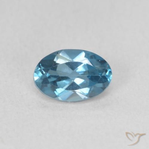 0.61ct Натуральный Лондон-Блю Топаз, Овал, Чистота VVS