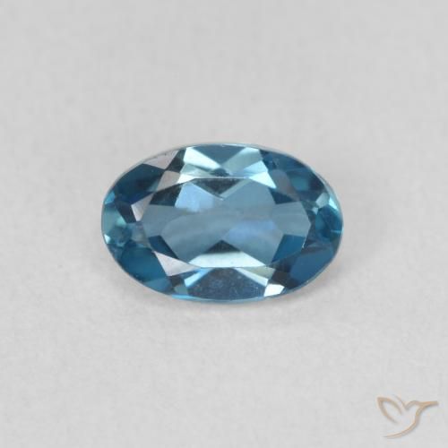 0.58ct Натуральный Лондон-Блю Топаз, Овал, Чистота VVS