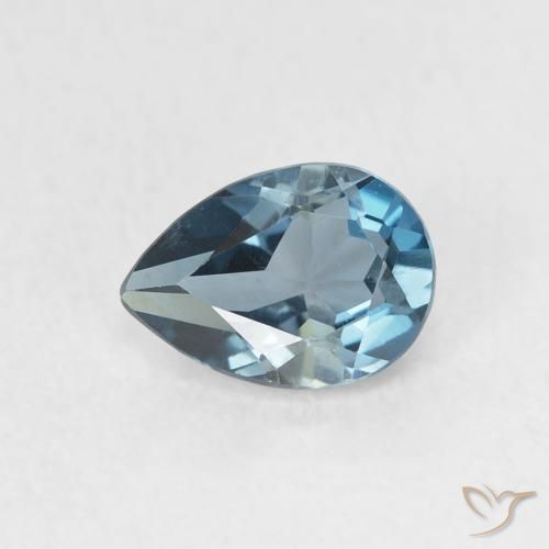 0.85ct Натуральный Лондон-Блю Топаз, Форма груши, Чистота VVS