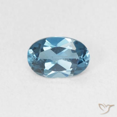 0.56ct Натуральный Лондон-Блю Топаз, Овал, Чистота VVS