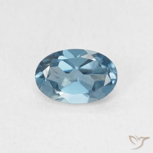 0.55ct Натуральный Лондон-Блю Топаз, Овал, Чистота VVS