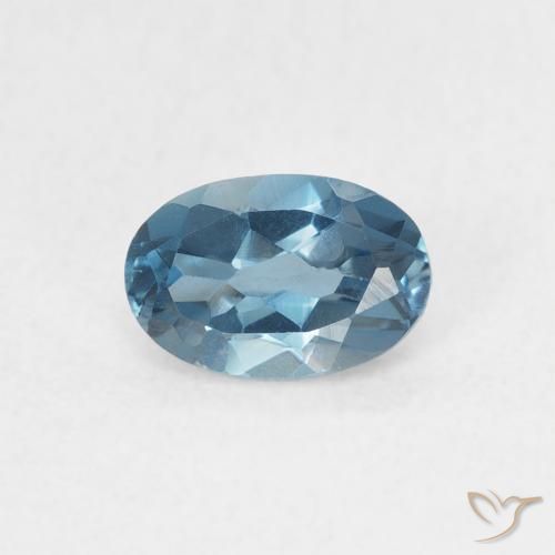 0.57ct Натуральный Лондон-Блю Топаз, Овал, Чистота VVS