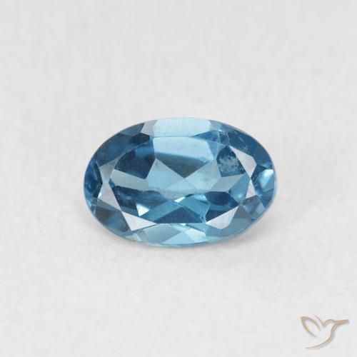 0.63ct Натуральный Лондон-Блю Топаз, Овал, Чистота VVS