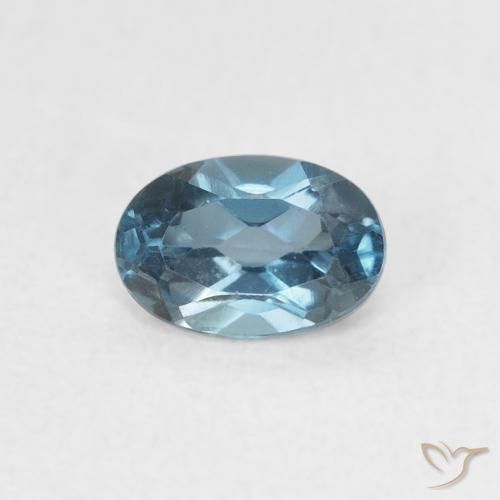 0.63ct Натуральный Лондон-Блю Топаз, Овал, Чистота VVS