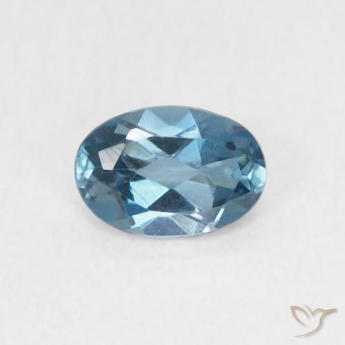 0.62ct Натуральный Лондон-Блю Топаз, Овал, Чистота VVS