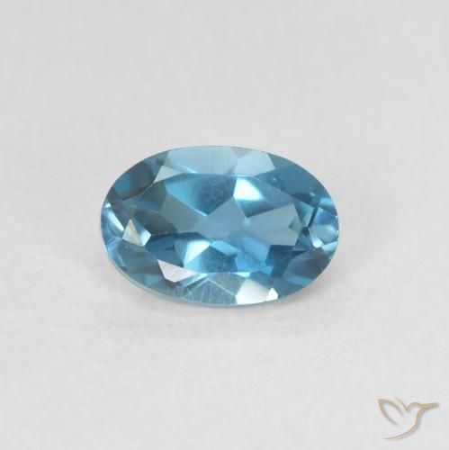 0.61ct Натуральный Лондон-Блю Топаз, Овал, Чистота VVS