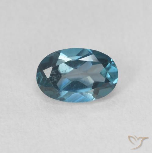 0.67ct Натуральный Лондон-Блю Топаз, Овал, Чистота VVS