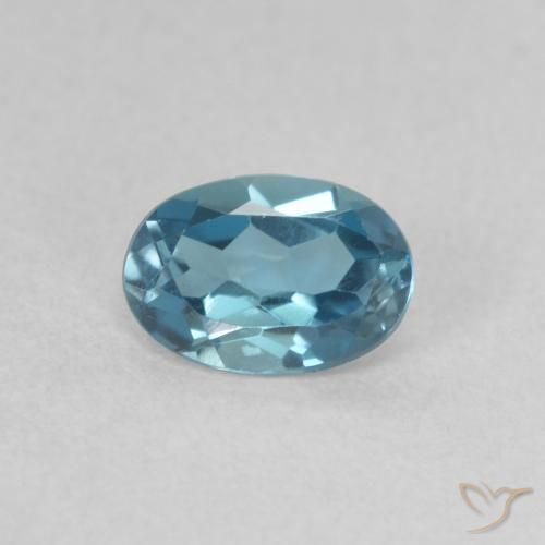 0.55ct Натуральный Лондон-Блю Топаз, Овал, Чистота VVS