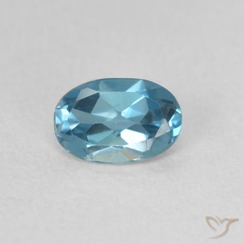 0.52ct Натуральный Лондон-Блю Топаз, Овал, Чистота VVS