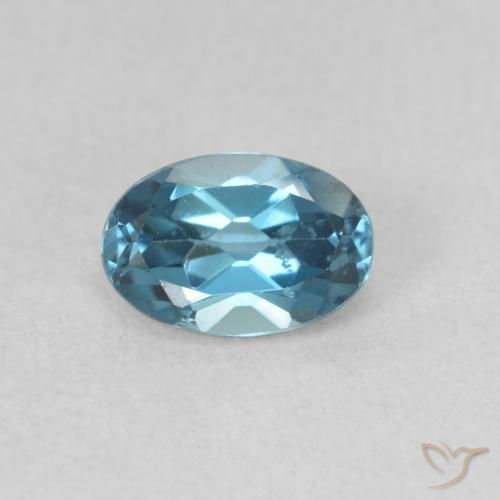 0.65ct Натуральный Лондон-Блю Топаз, Овал, VVS-VS