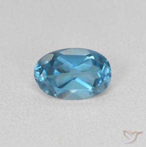 0.56ct Натуральный Лондон-Блю Топаз, Овал, VVS-VS
