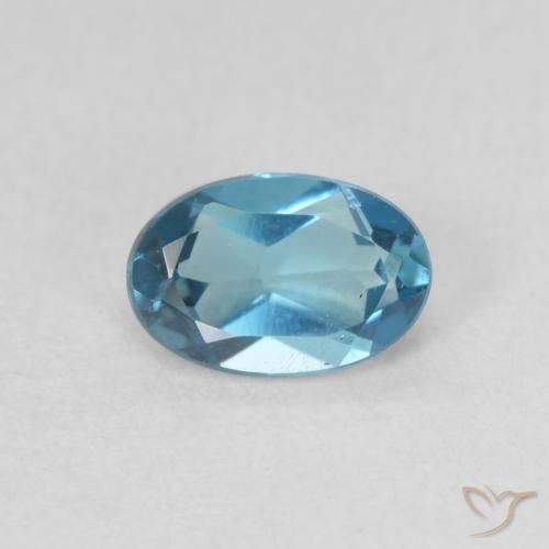 0.64ct Натуральный Лондон-Блю Топаз, Овал, VVS-VS