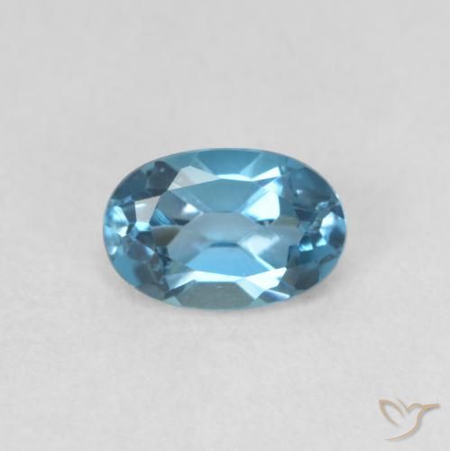 0.67ct Натуральный Лондон-Блю Топаз, Овал, VVS-VS