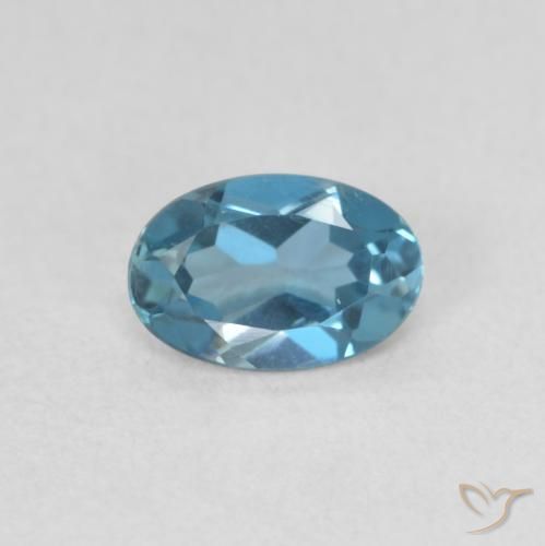 0.54ct Натуральный Лондон-Блю Топаз, Овал, VVS-VS