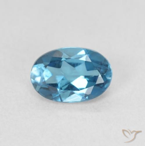 0.60ct Натуральный Лондон-Блю Топаз, Овал, VVS-VS