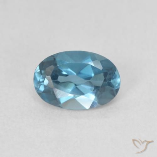 0.61ct Натуральный Лондон-Блю Топаз, Овал, VVS-VS