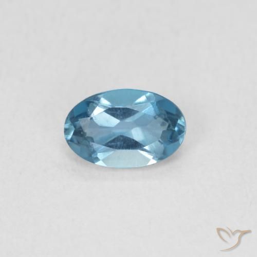 0.54ct Натуральный Лондон-Блю Топаз, Овал, VVS-VS