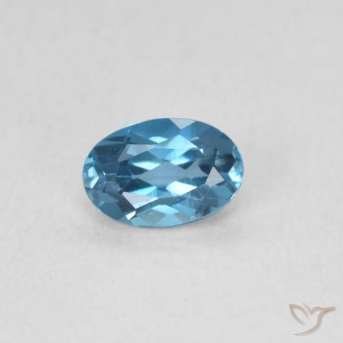0.65ct Натуральный Лондон-Блю Топаз, Овал, Чистота VS