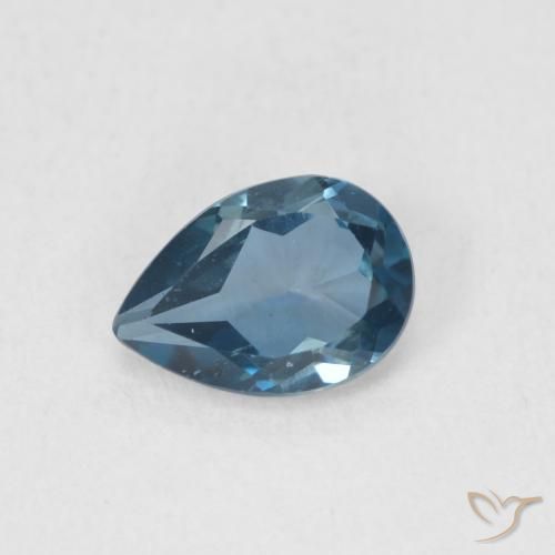 0.78ct Натуральный Лондон-Блю Топаз, Форма груши, Чистота VS