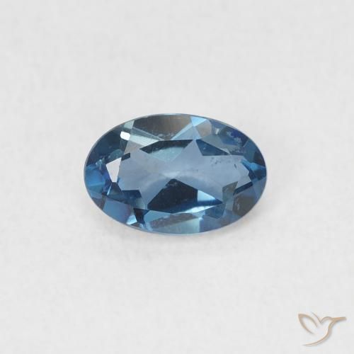 0.60ct Натуральный Лондон-Блю Топаз, Овал, VVS-VS