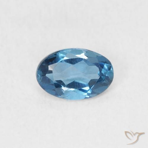 0.56ct Натуральный Лондон-Блю Топаз, Овал, VVS-VS