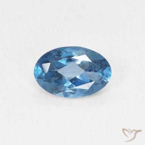 0.55ct Натуральный Лондон-Блю Топаз, Овал, VVS-VS