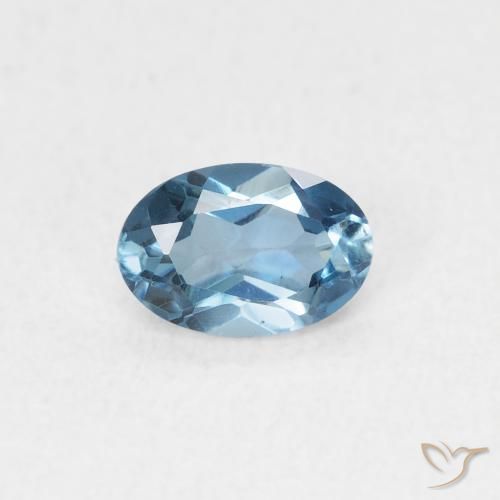 0.56ct Натуральный Лондон-Блю Топаз, Овал, VVS-VS