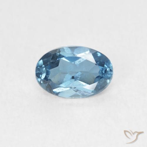 0.67ct Натуральный Лондон-Блю Топаз, Овал, VVS-VS