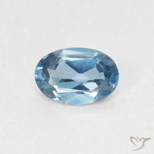 0.52ct Натуральный Лондон-Блю Топаз, Овал, VVS-VS