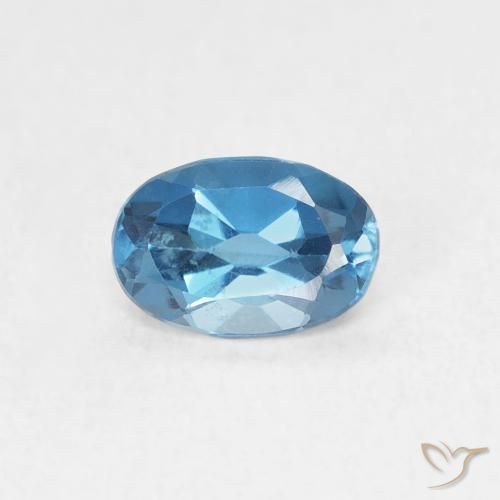 0.65ct Натуральный Лондон-Блю Топаз, Овал, VVS-VS