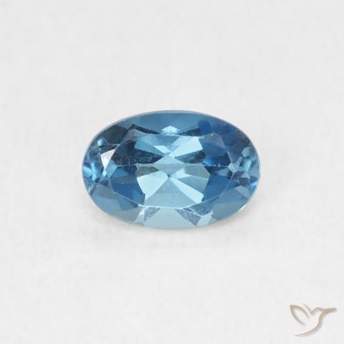 0.60ct Натуральный Лондон-Блю Топаз, Овал, VVS-VS