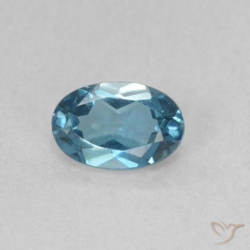 0.61ct Натуральный Лондон-Блю Топаз, Овал, Чистота VVS