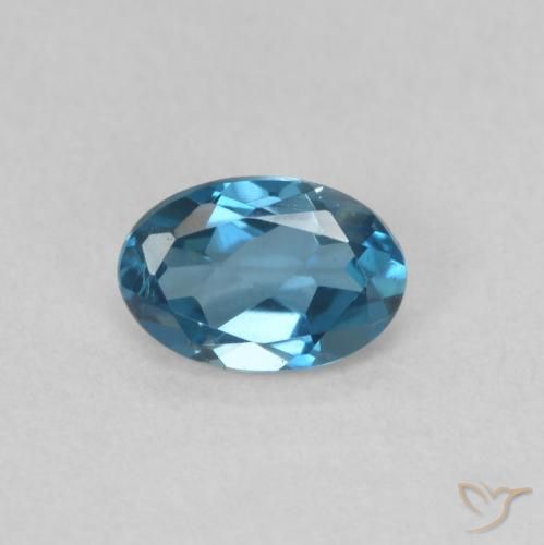 0.59ct Натуральный Лондон-Блю Топаз, Овал, Чистота VVS