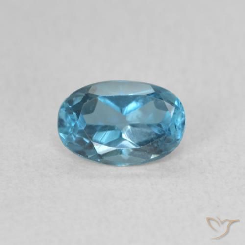 0.56ct Натуральный Лондон-Блю Топаз, Овал, VVS-VS