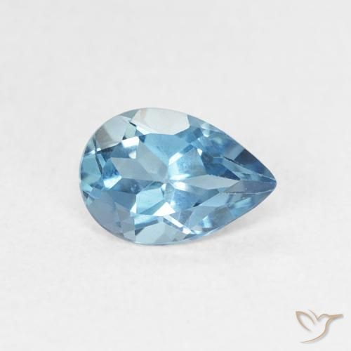 0.82ct Натуральный Лондон-Блю Топаз, Форма груши, VVS-VS