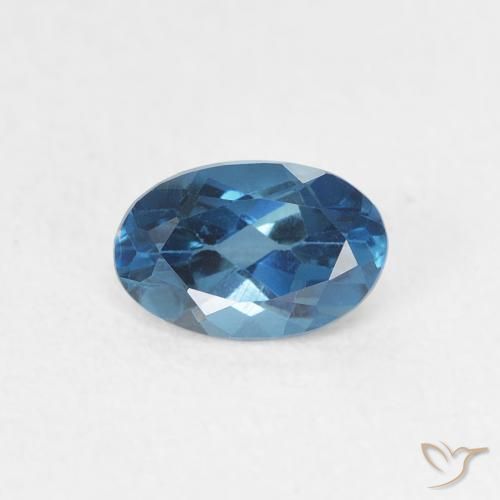 0.60ct Натуральный Лондон-Блю Топаз, Овал, VVS-VS