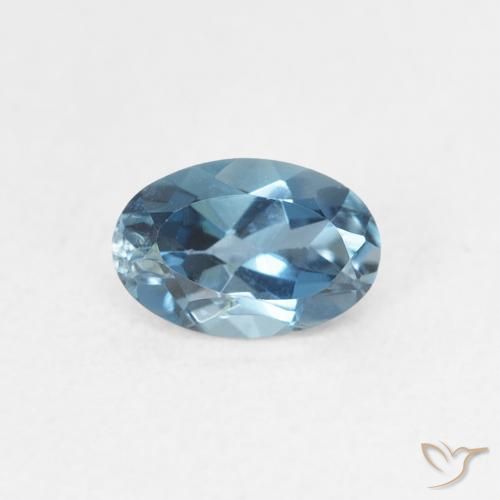 0.56ct Натуральный Лондон-Блю Топаз, Овал, VVS-VS