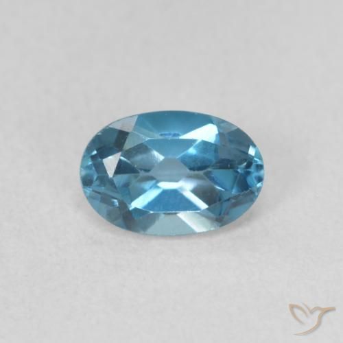 0.59ct Натуральный Лондон-Блю Топаз, Овал, VVS-VS