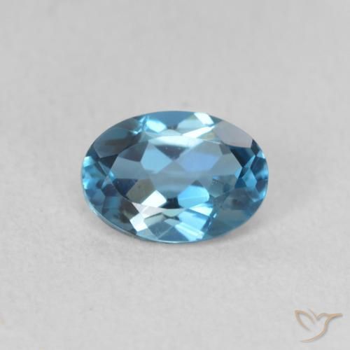 0.61ct Натуральный Лондон-Блю Топаз, Овал, VVS-VS