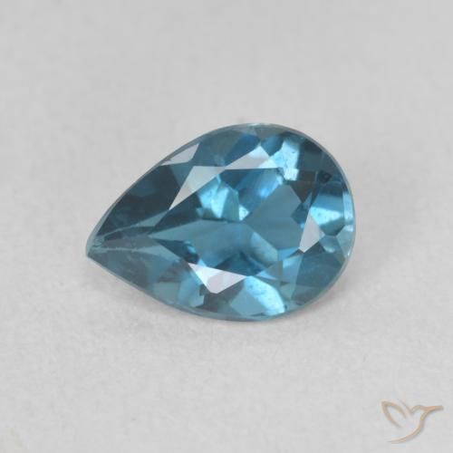 0.67ct Натуральный Лондон-Блю Топаз, Форма груши, VVS-VS