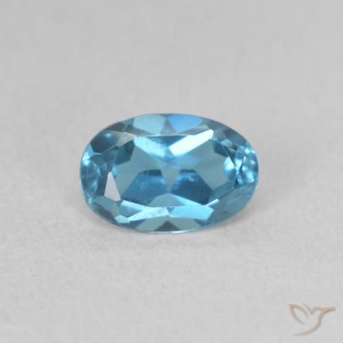 0.57ct Натуральный Лондон-Блю Топаз, Овал, VVS-VS