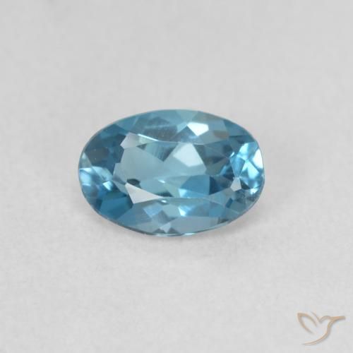 0.50ct Натуральный Лондон-Блю Топаз, Овал, VVS-VS