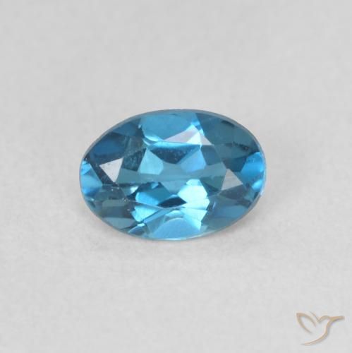 0.50ct Натуральный Лондон-Блю Топаз, Овал, VVS-VS