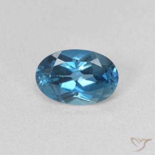 0.59ct Натуральный Лондон-Блю Топаз, Овал, VVS-VS