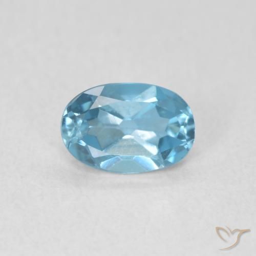 0.52ct Натуральный Лондон-Блю Топаз, Овал, VVS-VS
