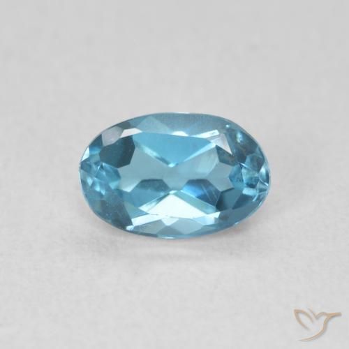 0.59ct Натуральный Лондон-Блю Топаз, Овал, VVS-VS